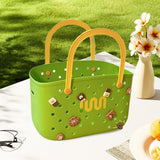 Maxbell Beach Bag Waterproof Multipurpose Stylish Portable Top Handle Pouch Tote Bag Green