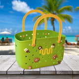Maxbell Beach Bag Waterproof Multipurpose Stylish Portable Top Handle Pouch Tote Bag Green
