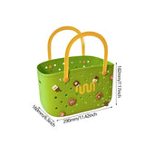 Maxbell Beach Bag Waterproof Multipurpose Stylish Portable Top Handle Pouch Tote Bag Green