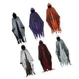 Maxbell Halloween Robe Cloak Horror Witch Cape for Man Women Escape Room Theme Party Gray Black