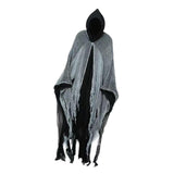 Maxbell Halloween Robe Cloak Horror Witch Cape for Man Women Escape Room Theme Party Gray Black