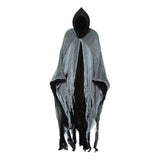 Maxbell Halloween Robe Cloak Horror Witch Cape for Man Women Escape Room Theme Party Gray Black