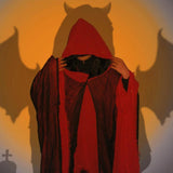Maxbell Halloween Robe Cloak Horror Witch Cape for Man Women Escape Room Theme Party Red