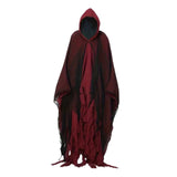 Maxbell Halloween Robe Cloak Horror Witch Cape for Man Women Escape Room Theme Party Red