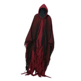 Maxbell Halloween Robe Cloak Horror Witch Cape for Man Women Escape Room Theme Party Red