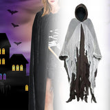 Maxbell Halloween Robe Cloak Horror Witch Cape for Man Women Escape Room Theme Party Coffee