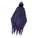 Maxbell Halloween Robe Cloak Horror Witch Cape for Man Women Escape Room Theme Party Purple