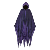 Maxbell Halloween Robe Cloak Horror Witch Cape for Man Women Escape Room Theme Party Purple