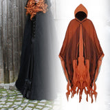 Maxbell Halloween Robe Cloak Horror Witch Cape for Man Women Escape Room Theme Party Orange