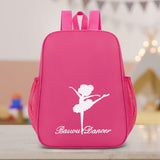 Maxbell Ballet Dance Backpack Portable Gymnastics Ballet Bag for Gym Weekender Girls Dark Pink