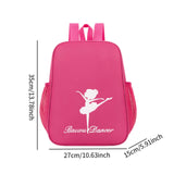 Maxbell Ballet Dance Backpack Portable Gymnastics Ballet Bag for Gym Weekender Girls Dark Pink