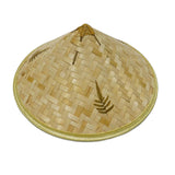 Maxbell Bamboo Hat DIY Wall Decoration Asian Conical Hat for Farming Beach Women Men Leaf Patterns