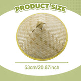 Maxbell Bamboo Hat DIY Wall Decoration Asian Conical Hat for Farming Beach Women Men no Pattern