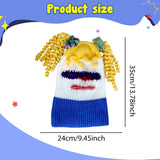 Maxbell Halloween Knitted Hat Prop Knitted Face Cover for New Year Festival Carnival