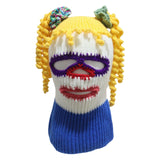 Maxbell Halloween Knitted Hat Prop Knitted Face Cover for New Year Festival Carnival