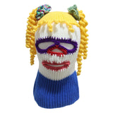 Maxbell Halloween Knitted Hat Prop Knitted Face Cover for New Year Festival Carnival