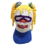 Maxbell Halloween Knitted Hat Prop Knitted Face Cover for New Year Festival Carnival