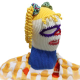 Maxbell Halloween Knitted Hat Prop Knitted Face Cover for New Year Festival Carnival