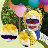 Maxbell Halloween Knitted Hat Prop Knitted Face Cover for New Year Festival Carnival