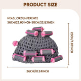 Maxbell Curler Wig Hat Funny Fashion Crochet Curler Hat for Cosplay Role Play Autumn grey