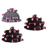 Maxbell Curler Wig Hat Funny Fashion Crochet Curler Hat for Cosplay Role Play Autumn grey