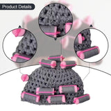 Maxbell Curler Wig Hat Funny Fashion Crochet Curler Hat for Cosplay Role Play Autumn grey