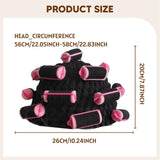 Maxbell Curler Wig Hat Funny Fashion Crochet Curler Hat for Cosplay Role Play Autumn black