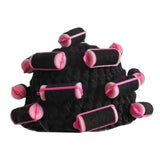 Maxbell Curler Wig Hat Funny Fashion Crochet Curler Hat for Cosplay Role Play Autumn black