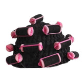 Maxbell Curler Wig Hat Funny Fashion Crochet Curler Hat for Cosplay Role Play Autumn black