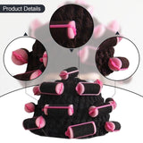 Maxbell Curler Wig Hat Funny Fashion Crochet Curler Hat for Cosplay Role Play Autumn black