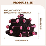 Maxbell Curler Wig Hat Funny Fashion Crochet Curler Hat for Cosplay Role Play Autumn dark brown