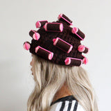 Maxbell Curler Wig Hat Funny Fashion Crochet Curler Hat for Cosplay Role Play Autumn dark brown