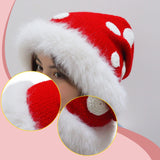 Maxbell Plush Knitted Hat Skin Friendly Comfortable Thick Stretch Soft Winter Beanie