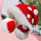 Maxbell Plush Knitted Hat Skin Friendly Comfortable Thick Stretch Soft Winter Beanie