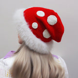 Maxbell Plush Knitted Hat Skin Friendly Comfortable Thick Stretch Soft Winter Beanie