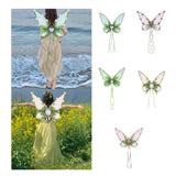 Maxbell Butterfly Wing Lightweight Fairy Wing for Fashion Show Role Playing Carnival Blue