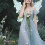 Maxbell Butterfly Wing Lightweight Fairy Wing for Fashion Show Role Playing Carnival Blue