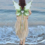 Maxbell Butterfly Wing Lightweight Fairy Wing for Fashion Show Role Playing Carnival Blue