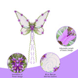 Maxbell Butterfly Wing Lightweight Fairy Wing for Fashion Show Role Playing Carnival Purple