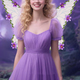 Maxbell Butterfly Wing Lightweight Fairy Wing for Fashion Show Role Playing Carnival Purple