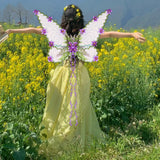 Maxbell Butterfly Wing Lightweight Fairy Wing for Fashion Show Role Playing Carnival Purple