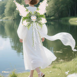 Maxbell Butterfly Wing Lightweight Fairy Wing for Fashion Show Role Playing Carnival White