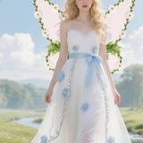 Maxbell Butterfly Wing Lightweight Fairy Wing for Fashion Show Role Playing Carnival White
