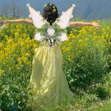 Maxbell Butterfly Wing Lightweight Fairy Wing for Fashion Show Role Playing Carnival White