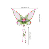Maxbell Butterfly Wing Lightweight Fairy Wing for Fashion Show Role Playing Carnival Pink
