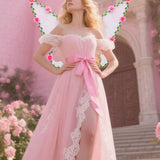 Maxbell Butterfly Wing Lightweight Fairy Wing for Fashion Show Role Playing Carnival Pink