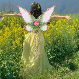 Maxbell Butterfly Wing Lightweight Fairy Wing for Fashion Show Role Playing Carnival Pink