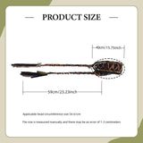 Maxbell Women's Boho Hair Band Cute Head Kerchief for Girls Teens Outdoor Activities dark brown