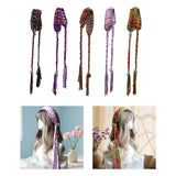 Maxbell Women's Boho Hair Band Cute Head Kerchief for Girls Teens Outdoor Activities dark brown