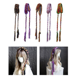 Maxbell Women's Boho Hair Band Cute Head Kerchief for Girls Teens Outdoor Activities dark brown